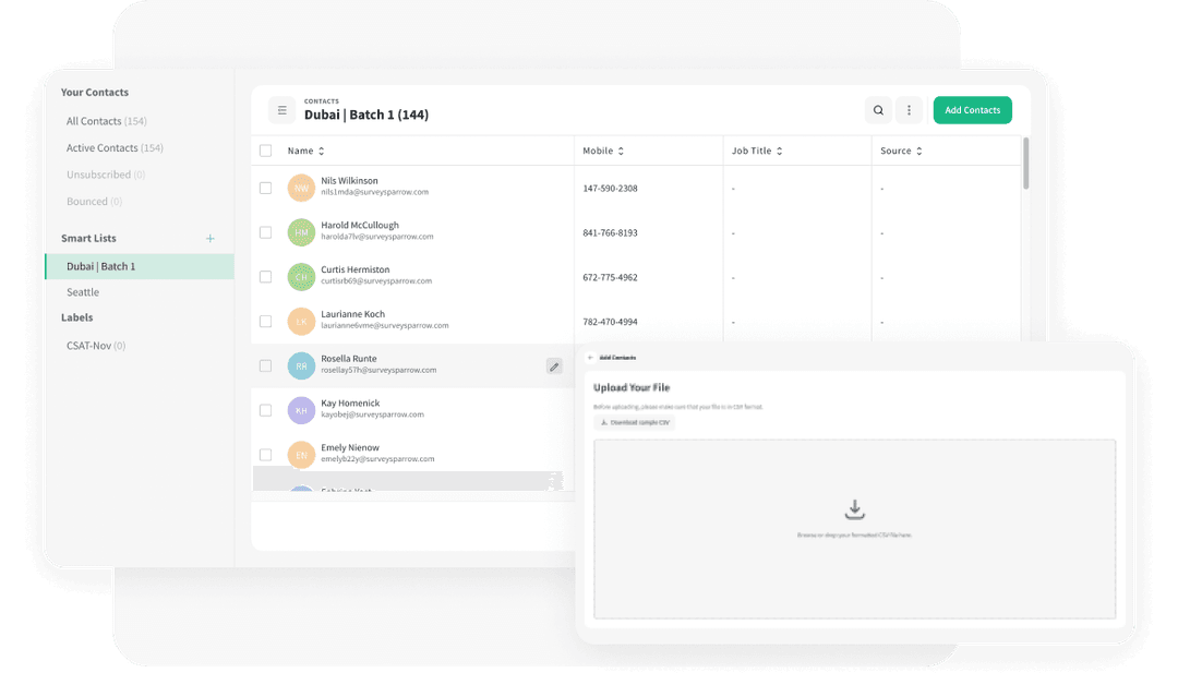 Contact onboarding with CSV & Excel Contact onboarding with CSV & Excel