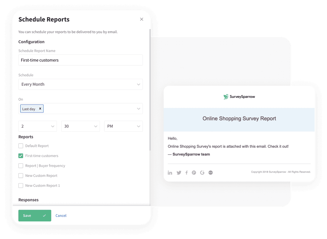 Seamless report scheduling Seamless report scheduling