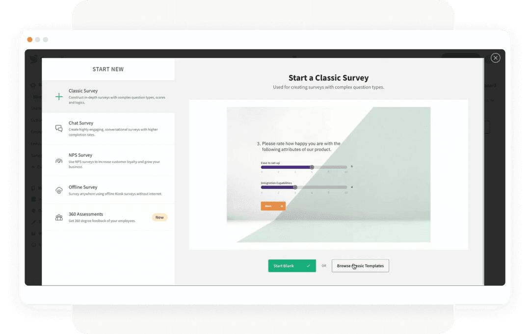 Brand-specific surveys with 600+ templates Brand-specific surveys with 600+ templates